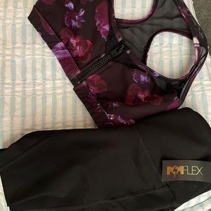 Popflex dark bloom sports bra & leggings